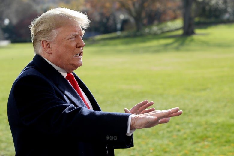 Trump speaking on White House lawn